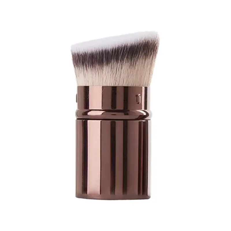 Retractable Professional Makeup Brush 3-in-1 Multi-Function Foundation Powder Blush Brush Travel Portable Cosmetic Tool with Sof