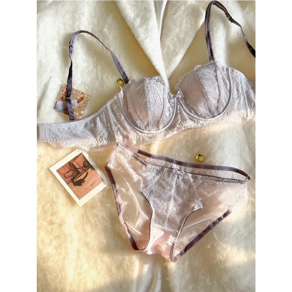 Conjunto de sutiã com orelha de coelho meia xícara francesa venda quente sem alças antiderrapante minimizador suporte lateral anti-sag 32-38 lingerie feminina — image 2