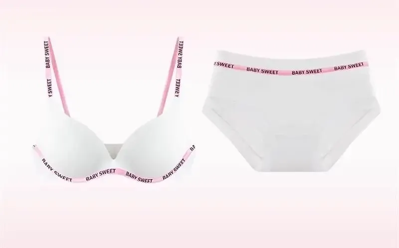 New Dopamine Color Seamless Wireless Bra Set Push Up Gather Sexy Lingerie Panties Underwear For Women 32‑38AB bra set — image 16