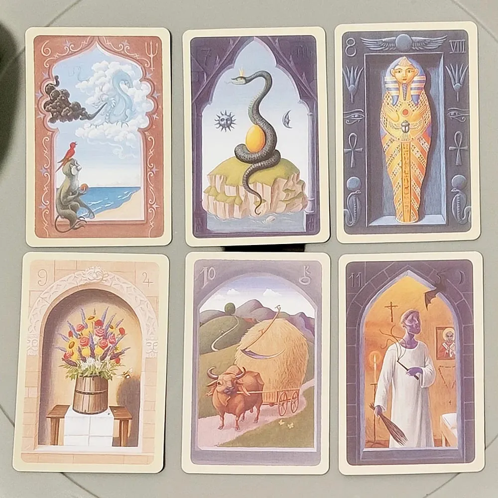 9*6cm Mystical Lenormand Deck Printed on 350GSM Double-embossed Cardstock 36 Pcs Lenormand Cards — image 2