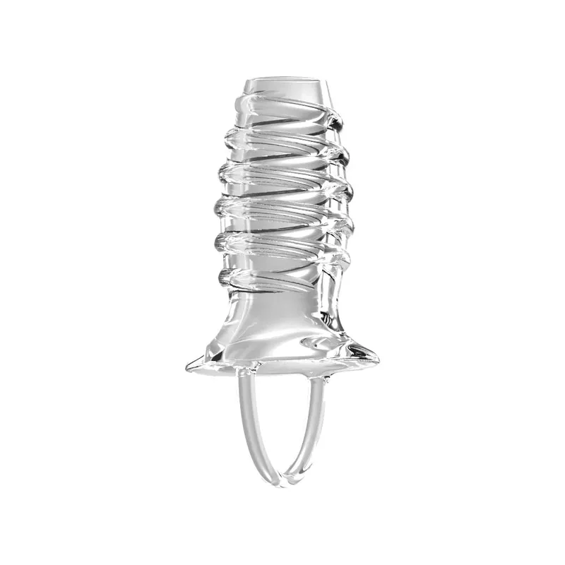 Men's Cock Ring Penis Sleeve Delay Ejaculation Penis Enlargement Reusable Condom Dildo Male Adult Sex Toys