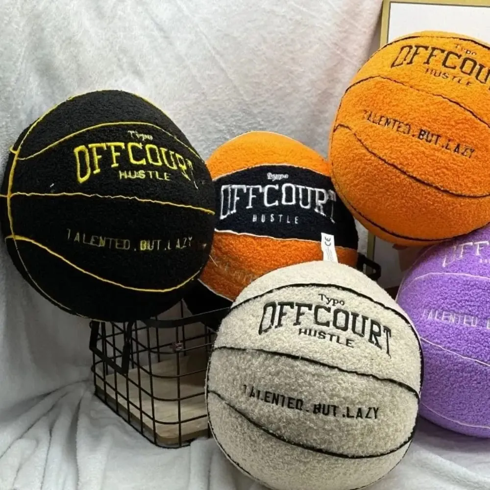 Creative Offcourt Basketball Pillow Basketball Simulation Basketball Pillow 25cm Funny Lifelike Basketball Pillow Girl Boy — image 4