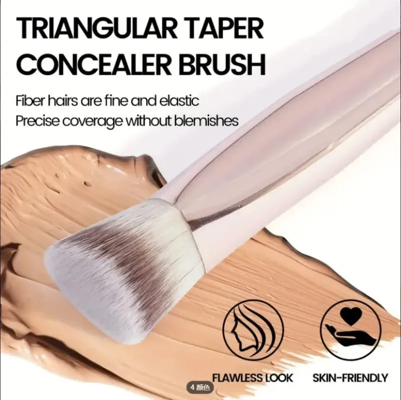 Bộ 4 cọ trang điểm cơ bản hai đầu có hộp phấn nền Chi tiết phấn má dành cho cọ phấn mắt cho người mới bắt đầu du lịch