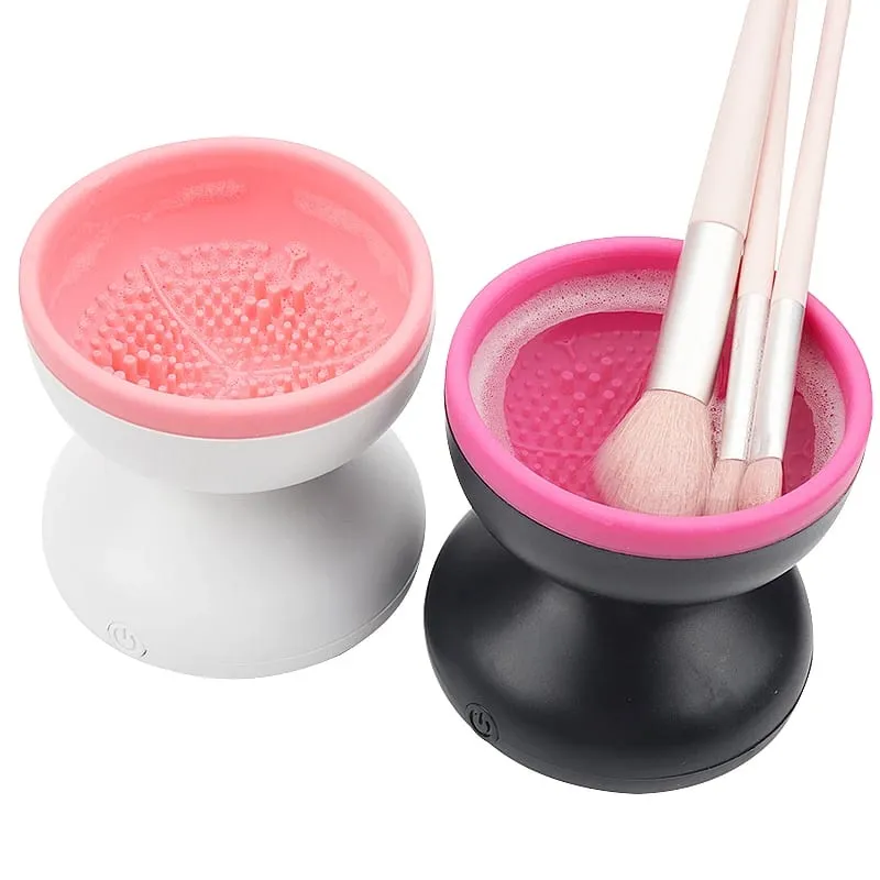 Electric Makeup Brush Cleaner Machine Silicone Cleaning Bowl Fast Wash Makeup Eyelash Brush Cleaning Tool All Cosmetic Brushes — image 4