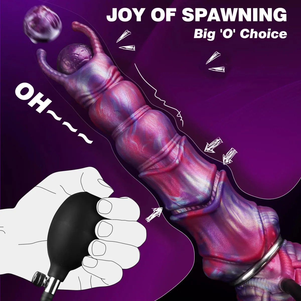 Inflatable Ovipositor Dildo Silicone Anal Plug Sex Toys Fantasy Laying Eggs Anal Plugs Female Vagina Balls Penis Adult Products