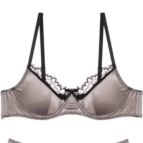 Elegant Red Satin Lingerie Set Zodiac Inspired Bra Small Chest Push Up Gathers Anti Sagging Sensual Lace Bralette Women Tushy — image 9