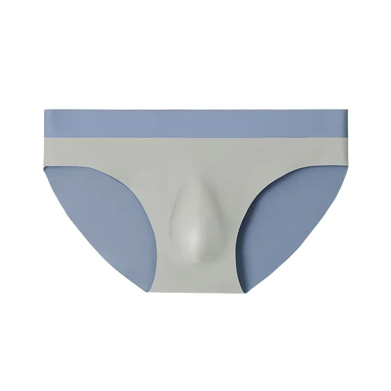 Roupa interior sem costura de seda gelo masculina 3d perfuração triângulo shorts verão cuecas finas meninos shorts esportivos 3256808552917215