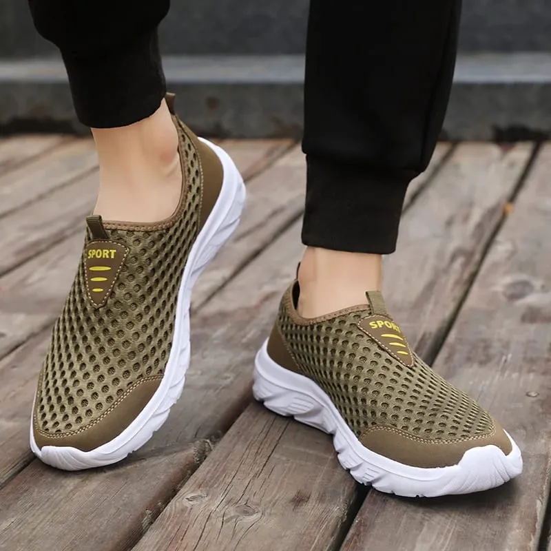 Sapatos casuais masculinos leves respirável deslizamento em tênis casuais masculinos anti-deslizamento sapatos de caminhada ao ar livre tamanho 39-46 — image 5
