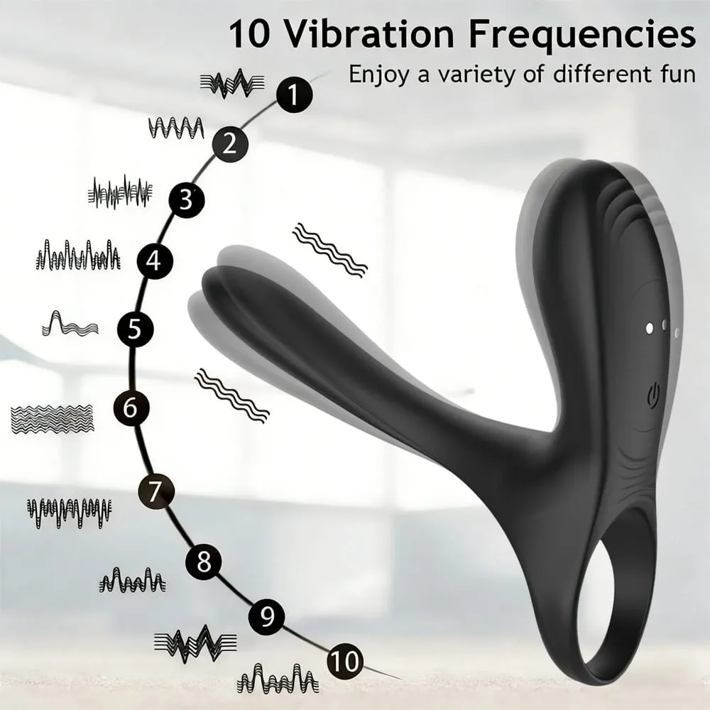 Penis Ring Vibrator Wireless Remote Control Clitoral Stimulation Delay Ejaculation Enlargement Erection for Men Male Sex Toys — image 2