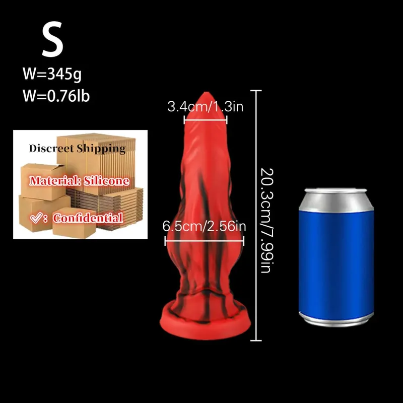 Τεράστια σιλικόνη Fantasy Anal Dildo Anal Plug Προστάτη Σεξ για Άντρες Γυναίκες Big Knot Dog Dildo Βεντούζα βεντούζα πισινό κόκορα Sex Toys18 — image 8