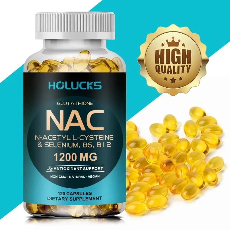 NAC-kapsler 1200mg - Støt hudsundhed Cellulær energi Antioxidant Detox Forbedrer immunitet Forbedrer fordøjelsen — image 2