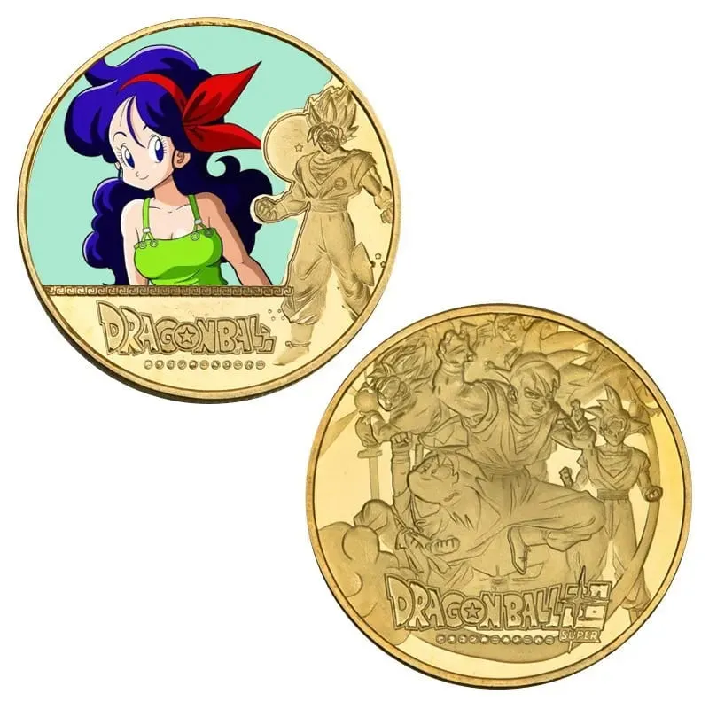 Dragon Ball Banhado A Ouro Moeda de Ouro Son Goku Vegeta Moedas Comemorativas Crianças Clássico Anime Periféricos Coleção Brinquedo Lembrança — image 32
