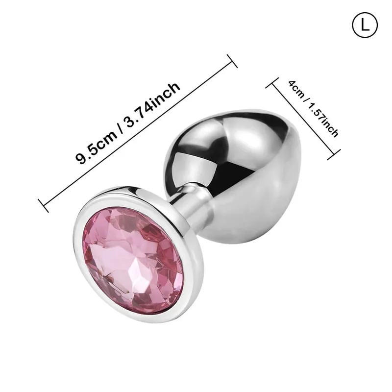 S/M/L Metal Anal Plug Butt Plug Sex Toy Butt Toy for Women Men Couples Gay Adult Game Masturbator Anal Diamond Sex Shop — image 25