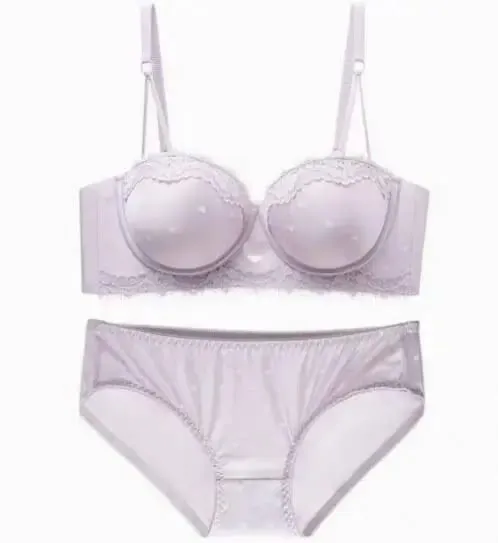 Kawaii doce coração renda sutiã conjunto de calcinha push up pequeno peito coleção lateral anti sag conforto roupa interior feminina 32-38 tamanho — image 12