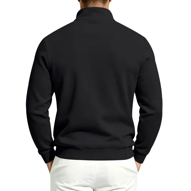 Mga Lalaki 2026 Autumn Winter Hot Item Fleece Lined Stand Collar Loose Vintage Sweatshirt Casual Commuter Fashion Lalaki Pang-araw-araw na Panlabas na Kasuotan — image 26