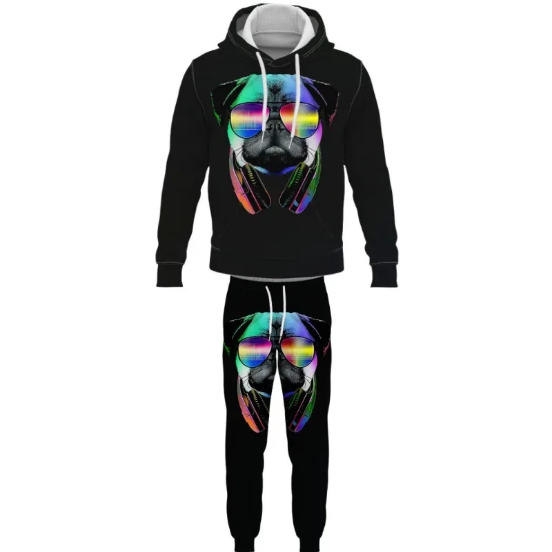 Fashion Animals Dog 3D Printed Autumn Hoodie Suit Men Sweatshirts Sweatpants Casual Two Piece Tracksuit Set Men's Clothing — image 14