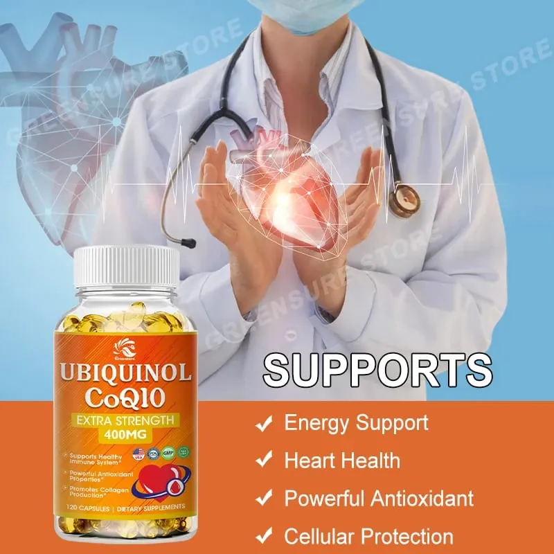 קנה 3 קבל 1 חינם - כמוסות CoQ10 (Ubiquinone) 400 מ"ג - תמיכה לבריאות הלב והאנרגיה של המוח - תוסף ספיגה גבוהה — image 3