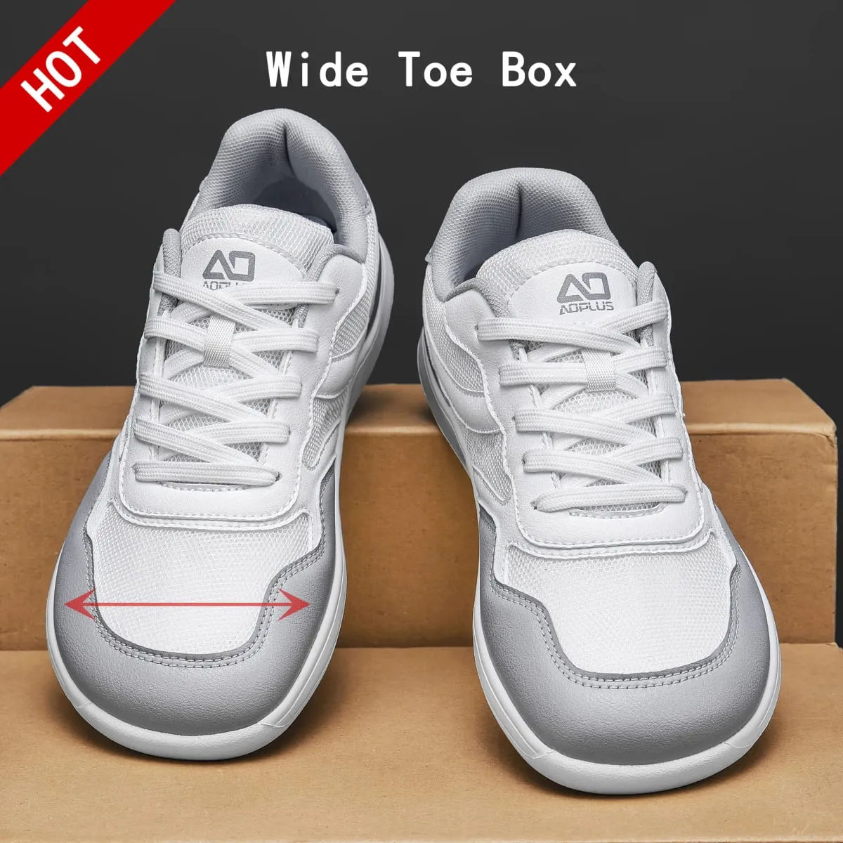 Unisex Casual Sports Sneakers Wide Fit Wide Toe Box Lightweight Breathable Comfortable Outdoor Walking Shoes For Men Women — image 1