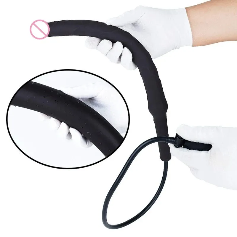 Novo super longo inflável expansão vibrador butt plug penetração profunda massagem de próstata grande pau plug anal brinquedos sexuais para homens — image 3
