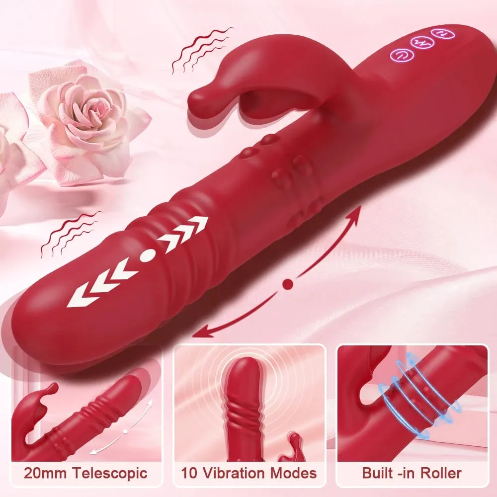 3 in 1 Thrusting Rotating Vibrator Clitoris Massager Telescopic G Spot Stimulator Women Dildo Adult Sex Toys Female Masturbator — image 5