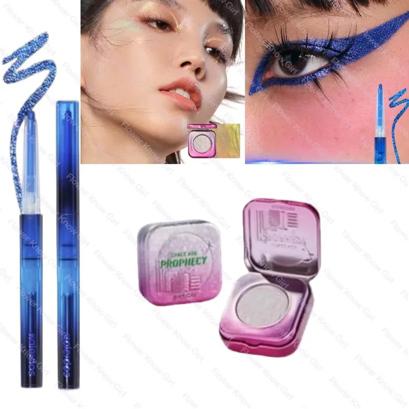 Kaleidos Chameleon Face Eye Makeup Set Gel Eyeliner Pensil Chameleon Eyeshadow Highlighter Chrome Glitter Diamond Powder — image 16