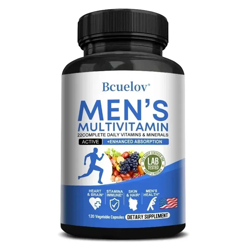 Men's Daily Multivitamin – 22 Vitamins & Minerals Vegan Dietary Supplement for Energy Immunity Digestion Skin & Overall Health