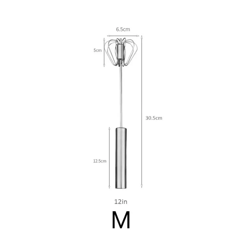 Manual Pressure Rotary Blender Coffee Milk Mixer Handheld Egg Blender Kitchen Baking Cooking Tool