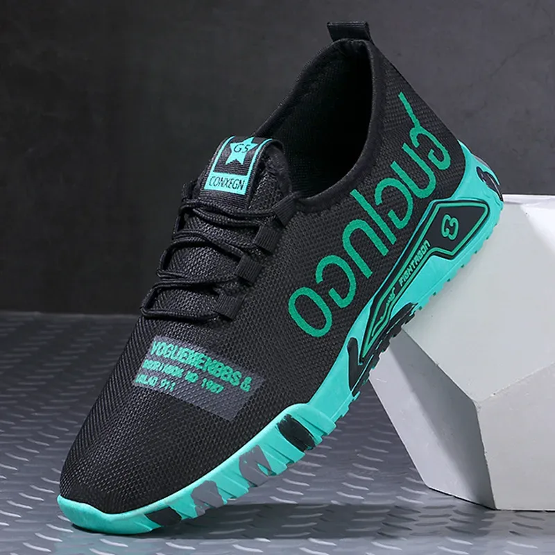 2025 Men's Vulcanize Shoes Breathable Lightweight Sneakers Outdoor Mesh Black Shoes Athletic Jogging Tenis Walking Shoes Man — image 3