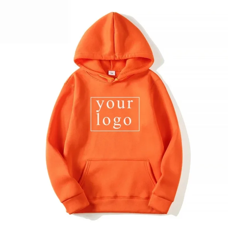 Logo/Gambar Jenama Rekaan Anda Sendiri Disesuaikan Di mana-mana Lelaki Wanita Hoodies DIY Sweatshirt Kasual Hoody Fesyen Baharu — image 3
