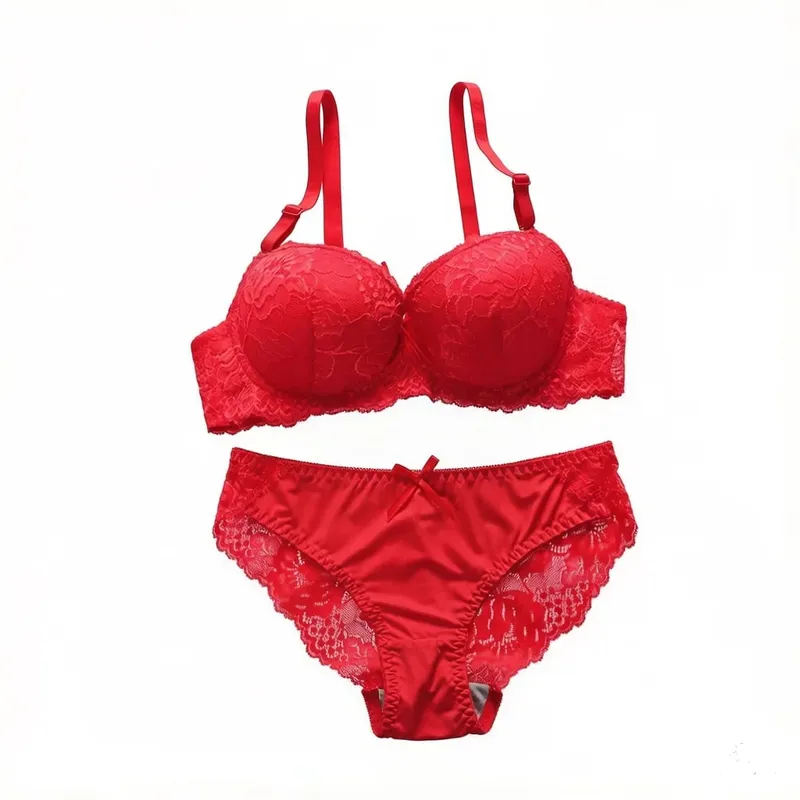 Women Lace Bra and Panty Sets Sexy Floral Print Push Up Underwear Women's Brassiere Intimate multicolored Lingerie Set A2155 — image 4
