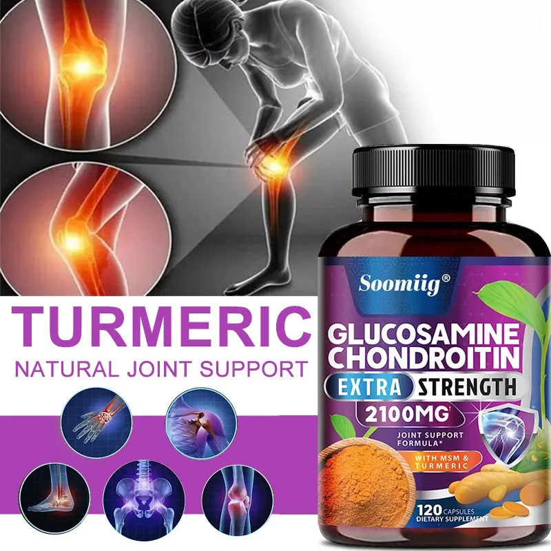 Glucosamina Condroitina Cúrcuma MSM - Força tripla ajuda na mobilidade articular Suplemento de suporte articular Saúde imunológica — image 5