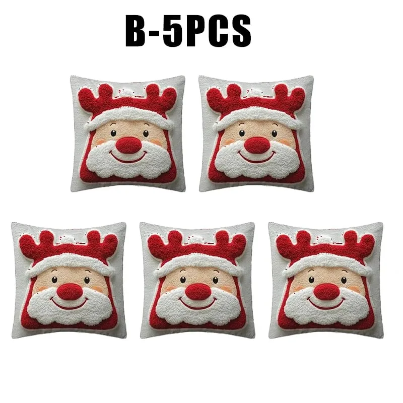 Christmas Character Cushion Cover Snowman Reindeer Digital Print on Stretch Fabric for Festive Home Decor — image 19