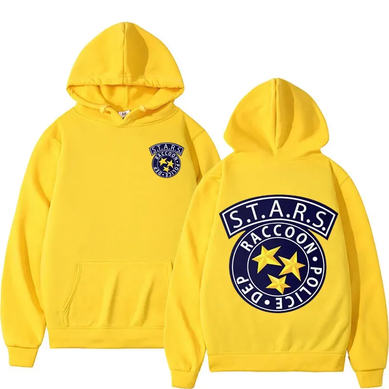 Limited Resident Evil Logo Graphic Hoodies Men's Harajuku Y2k Long Sleeve Sweatshirts Male Fashion Cool Casual Hoodie Streetwear
