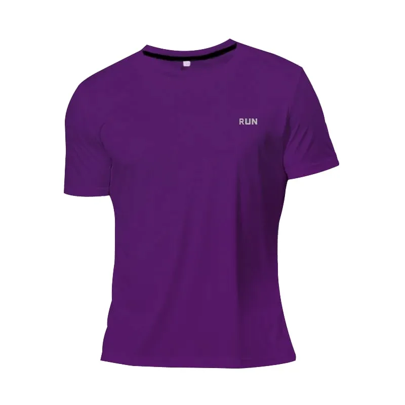 Men's Quick Dry Sports T-Shirt Short Sleeve Breathable Moisture Wicking Lightweight Gym Running Workout Top