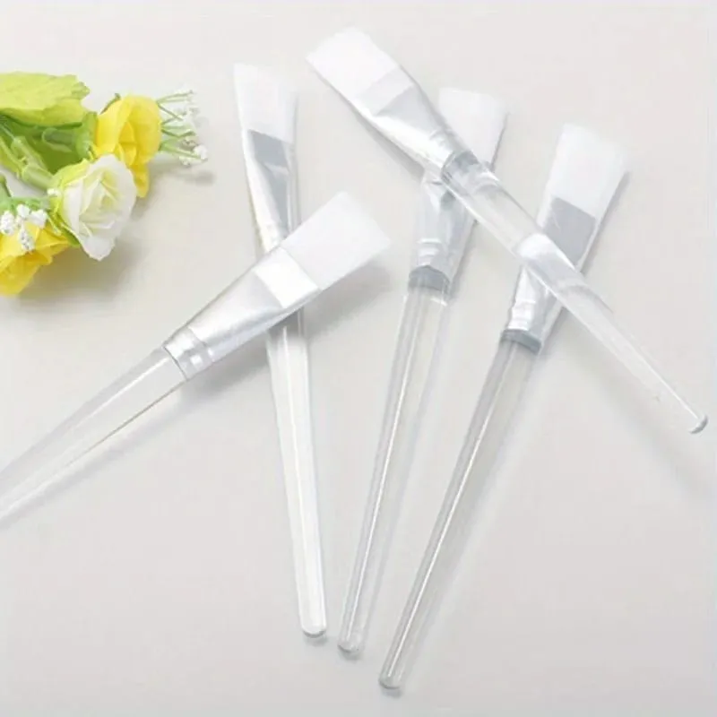 4pcs Facial Mask Brush Transparent Face Mask Brush Cosmetic Makeup Brushes Tools for Facial Mask Eye Mask Application and DIY — image 3