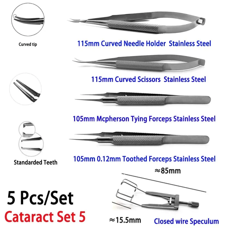 Non Medical use Cataract Set Tweezers Needle Holders 4pcs/set Household Repair Tools Hi Eye — image 6