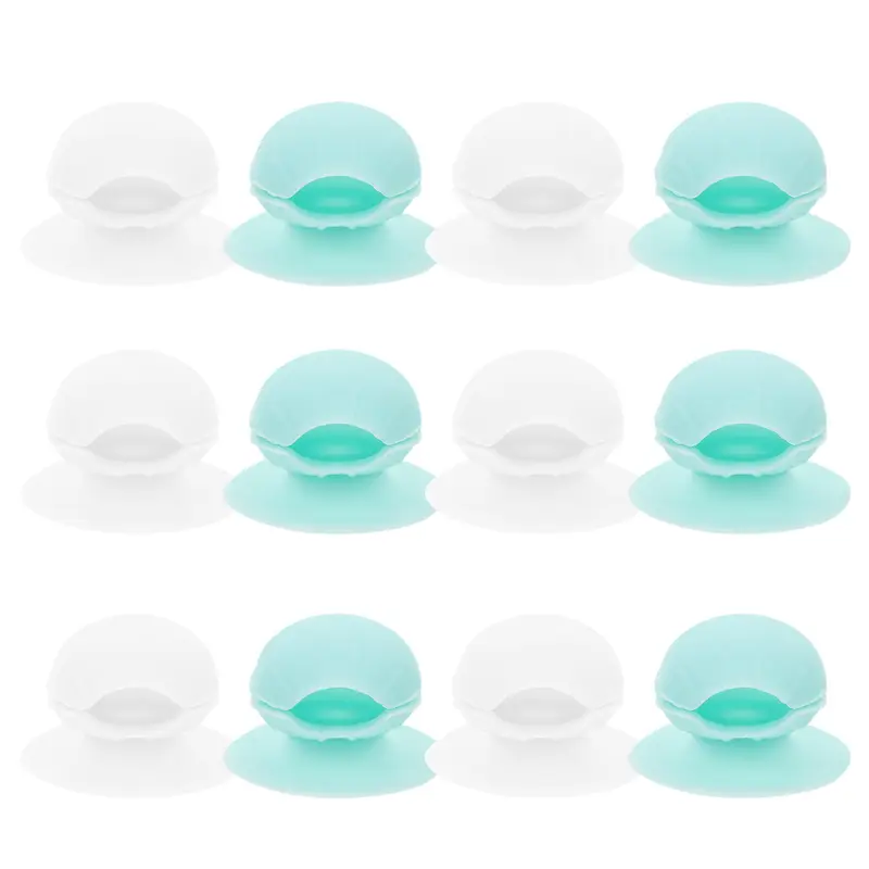 12Pcs Reusable Silicone Lip Brush Covers Anti-Fall Suction Cap for Makeup Brushes Dirt-Proof Portable Storage Brush Head