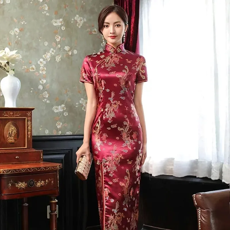 Roupas de moda festa vintage casual verão elegante tradicional chinês roupas cheongsams vestido chinês qipao estilo étnico — image 17