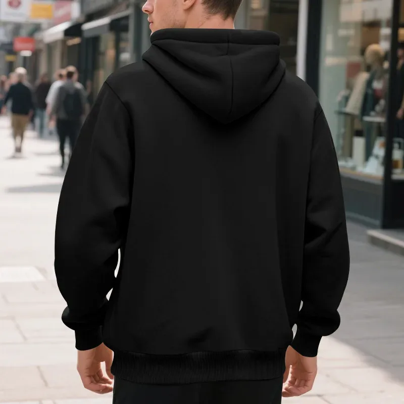Ny 2026 mäns höst Fritidskläder Solid långärmad dragkedja Huvtröja Kappa Manmode Utomhus Sportkläder Huvtröjor Jackor — image 5