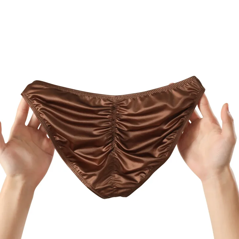 Mga Panlalaking Low Rise Gym Brief Makinis na Satin Sport Training Underwear Bodybuilding Ultra Manipis Mabilis na Dry Fitness Workout Nakakaangat ng Puwit — image 10
