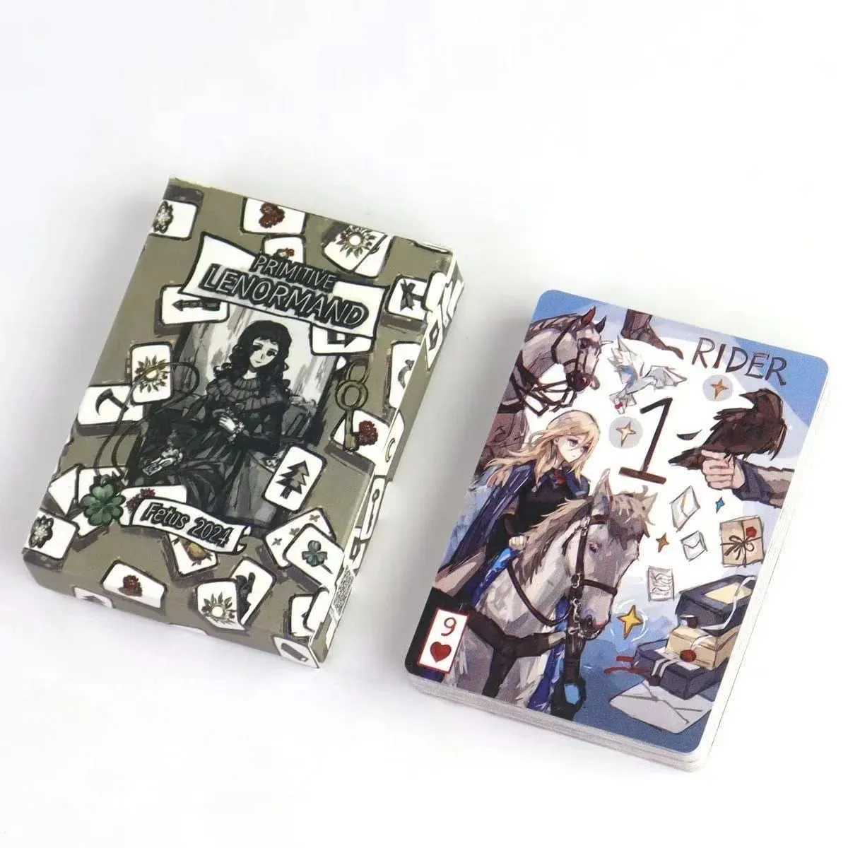 Simple Primitive Lenormand Tabletop Game 44-Piece Tarot Card Deck for Divination And Fortune Telling