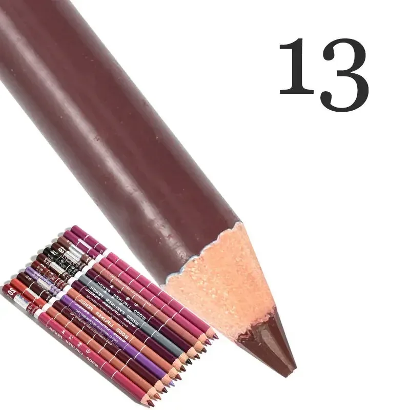 Delineador labial antiincrustante profissional, 28 cores, caneta de batom profissional, à prova d'água, lápis de contorno labial, maquiagem duradoura, delineador cremoso