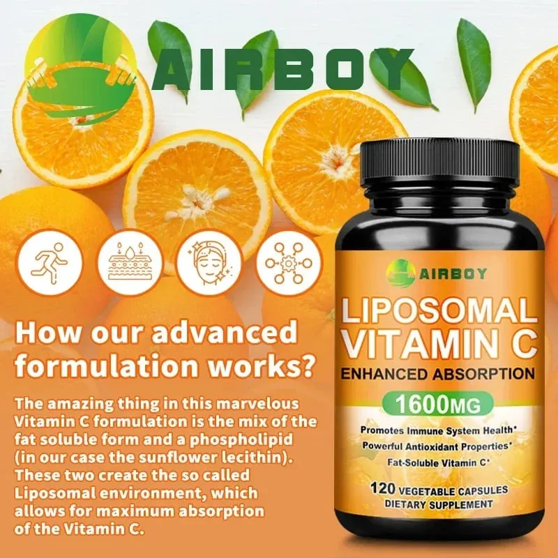 Liposomales Vitamin C – Immununterstützung, fördert die Kollagenproduktion, fördert die Fettauflösung, Antioxidans — image 5