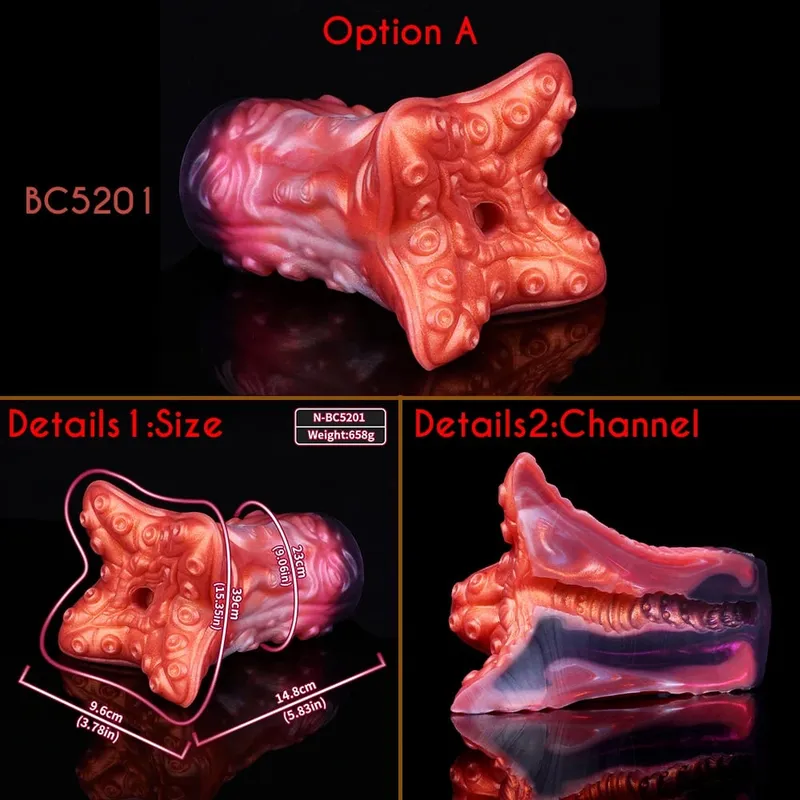 Dual Channel Monster Pussy Masturbator Soft Silicone Male Masturbation Cup Realistic Vagina Penis Training Sex Toys for Man — image 10
