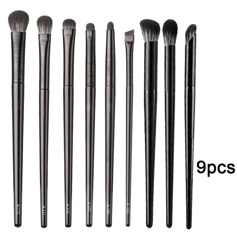 3/6/9PCS Eye Brushes Set Complete Eyeshadow Eyeliner Eyebrow Contour Kit Professional Blending & Detail Makeup Tools — image 8