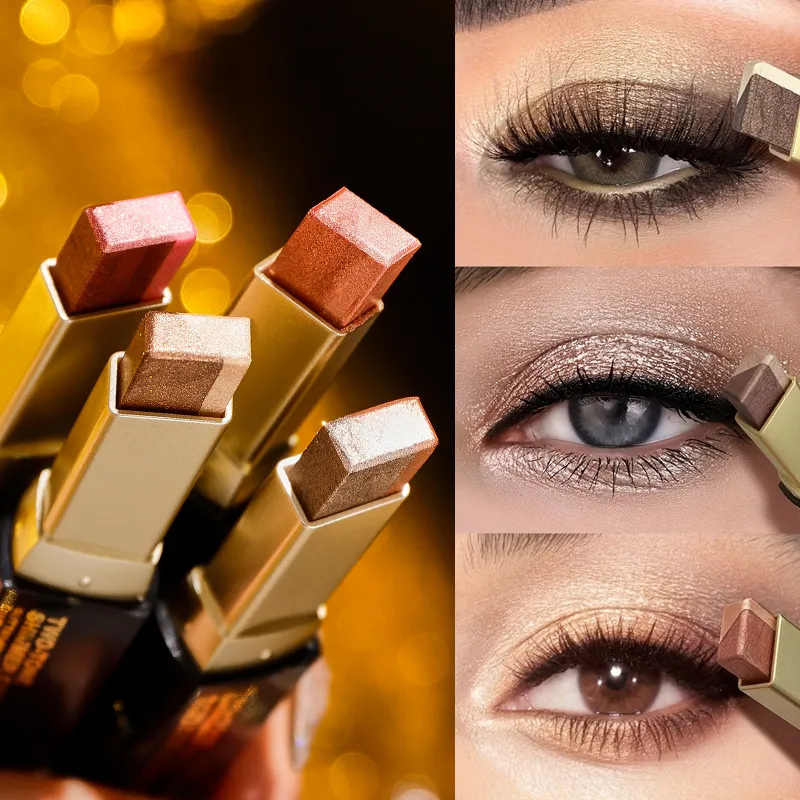 Double Color Eye Shadow Stick Naturally Tinged Not Easy to Mottle Off Makeup Pure Color Create Natural Makeup Effect — image 2