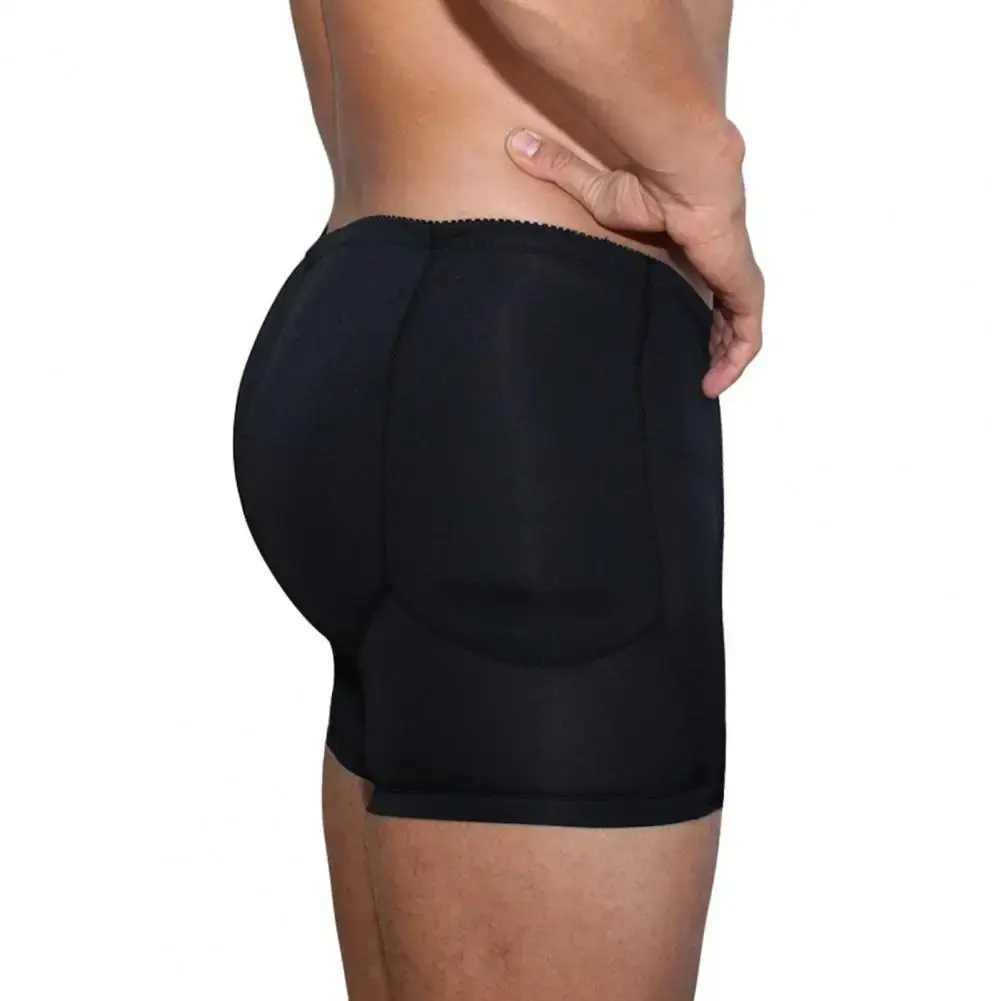 Sexy falso bunda acolchoada boxers homens cuecas almofada de enchimento shapewear bunda grossa levantada natural boxers roupa interior levantador de bunda — image 14