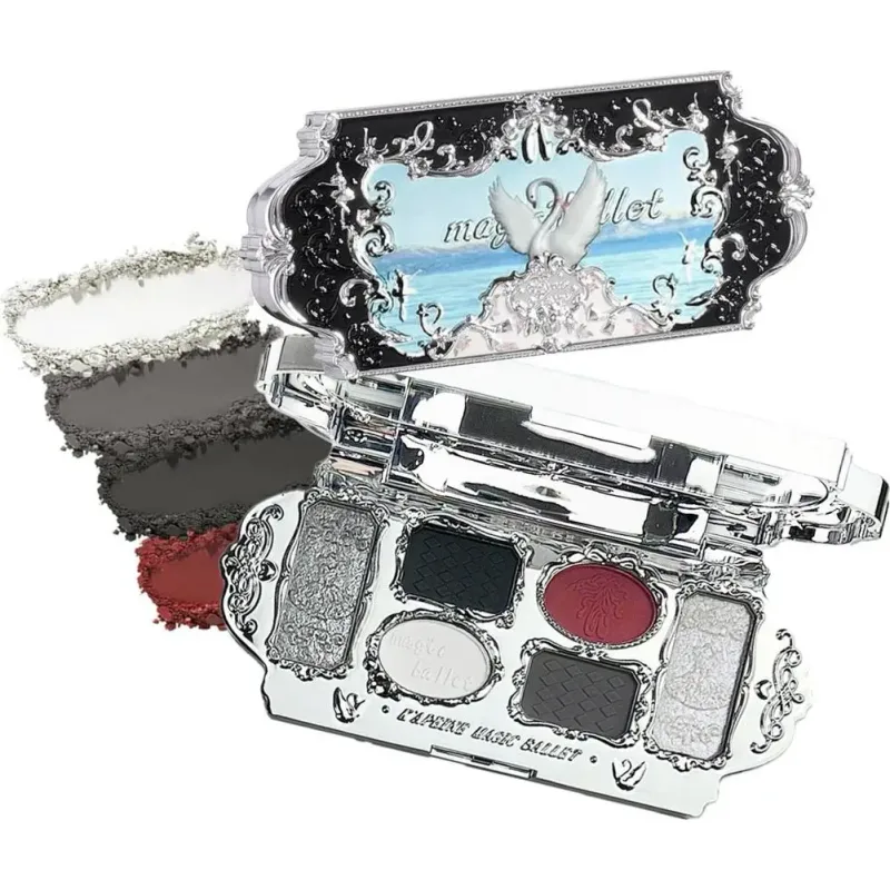 Magic Ballet Eyeshadow Palette Swan Ballet Eyeshadow Palette Matte Fine Shimmer Pearl Face Palette Glitter Eye Shadow