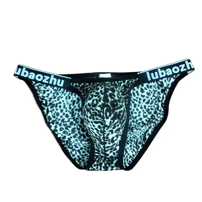 Men's Briefs Sexy Leopard Printed Underwear Thin Breathable Low Waist Ultra-Thin U Convex Pouch Lingerie Underpants Calzoncillos — image 2