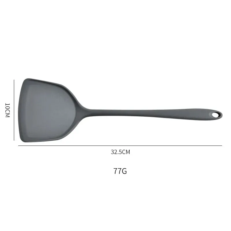 All-in-one silicone spatula kitchen items heat resistant non-stick frying pan spatula household silicone Chinese spatula — image 2